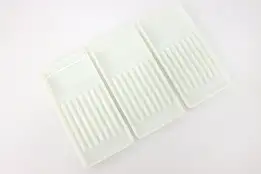 Set of 3 Dentist Antique Milk Glass Dental Trays, Two Rivers WI #43460