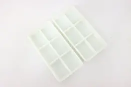 Pair of Dentist Antique Milk Glass Dental Trays, Two Rivers WI #43459