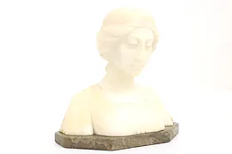 Renaissance Antique Carved Marble Sculpture of Joan of Arc #43338