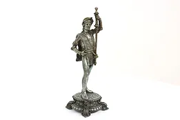 Renaissance Sculpture Antique Courtier & Mace Statue #43318