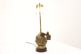 Industrial Salvage Antique Nautical Brass Ship Compass Lamp #43031