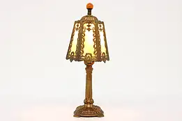 Renaissance Stained Glass Antiqiue Office or Boudoir Desk Lamp #42481