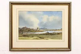 Castle Doe in Ireland Vintage Original Watercolor Painting, Haworth 29" #43237