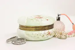 Victorian Antique Wave Crest Dresser, Jewelry or Keepsake Boudoir Jar #43533