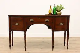 Sheraton Antique Mahogany Buffet, Sideboard, Server, Secret Compartment #43504