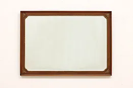 Georgian Design Vintage Mahogany Beveled Mirror, Vertical or Horizontal #41491