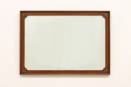 Georgian Design Vintage Mahogany Beveled Mirror, Vertical or Horizontal #41491