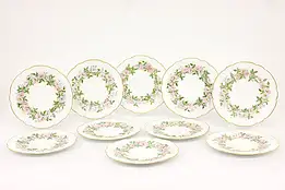 Set of 10 Hand Painted French Limoges Antique 9.5" Plates #43717