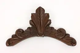 Victorian Architectural Salvage Carved Walnut Antique Crest Fragment #43707