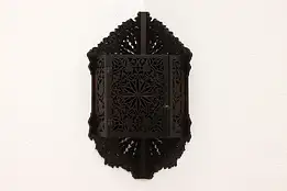 Victorian Antique Folk Art Fretwork Carved Wall Hanging Corner Cupboard #43499