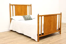 Arts & Crafts Antique Birdseye Maple Full or Double Size Bed #43544