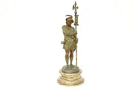 Renaissance Sculpture Antique Guard & Pole Arm Statue #43537