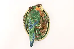 Victorian Salvage Antique Cast Iron Painted Parrot Door Knocker #42425