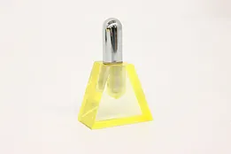 Art Deco Vintage Yellow Lucite Triangle Lighter, Strikealite #43519