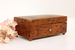 Swiss Vintage Yew Wood Music Box, Sleeping Beauty, Carmen, Reuge #43703