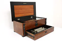 Victorian Antique Swiss 3 Cylinder Music Box Plays 18 Tunes #43361