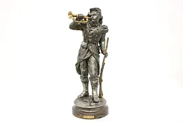 French Legionnaire Antique Sculpture Spelter Infantry Bugler Statue #43784