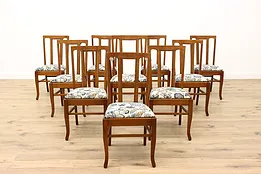 Set of 10 Arts & Crafts Mission Oak Antique Craftsman Dining Chairs #42456