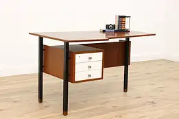 Midcentury Modern 60s Vintage Danish Teak Office or Library Desk #43005