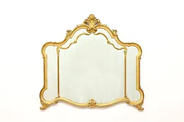 Italian Piedmont Antique Carved Gilt Wall or Mantel Mirror #43238