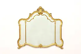 Italian Piedmont Antique Carved Gilt Wall or Mantel Mirror #43238