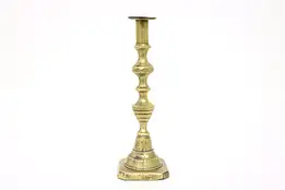 Victorian Antique English Brass 11" Candlestick #43986