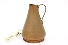 Farmhouse Antique Hammered Copper Water Jug or Pitcher #43917