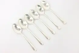 Set of 6 Victorian Antique Sterling Silver Demi Tasse Coffee Spoons #44001