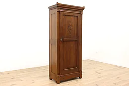 Victorian Eastlake Antique Armoire, Wardrobe, Closet or Bath Cabinet #43575