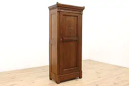 Victorian Eastlake Antique Armoire, Wardrobe, Closet or Bath Cabinet #43575