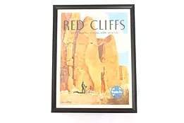 Red Cliffs Santa Fe Railroad Vintage Travel Poster, Elms 26" #43380