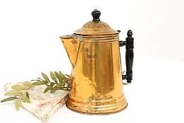 Farmhouse Antique Copper & Brass Tea Kettle or Coffee Pot #43214