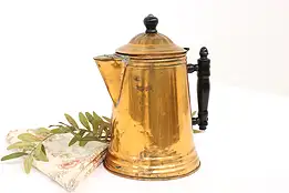 Farmhouse Antique Copper & Brass Tea Kettle or Coffee Pot #43214