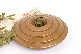 Farmhouse Antique Round Copper & Brass Hot Water Bottle or Bedwarmer #43914