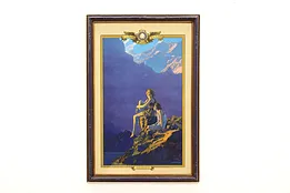 Art Deco "Contentment" Antique Art Print, Maxfield Parrish 30.5" #43828