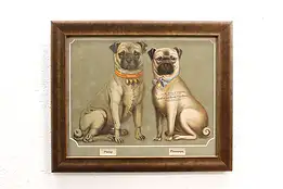 Pug Dog Advertisement Antique Prints Montage 24" #43377