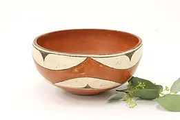Native American Antique Acoma Pueblo Pottery Large Chili Bowl #43385