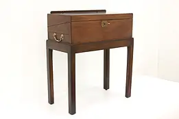 English Antique Travel or Lap Desk & Stand, Jewelry Chest or End Table #43416