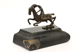 Bronze Jockey & Horse Sculpture on Marble Base after Hagenauer #43391