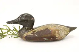 Farmhouse Carved Folk Art Vintage Painted Duck Decoy Sculpture #43889