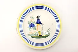 French Vintage Henriot Quimper Hand Painted Plate, Brittany, France #44037