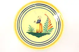 French Vintage Henriot Quimper Hand Painted Plate, Brittany, France #44038