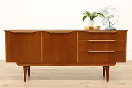 Midcentury Modern Vintage Teak Credenza, Sideboard, Bar, or TV Console #39001