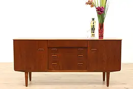 Midcentury Modern Vintage Teak Credenza, Sideboard, Bar, or TV Console #39019