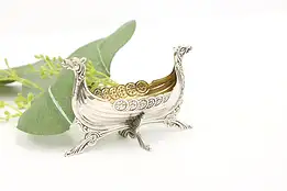 Norwegian Vintage Miniature Silver Viking Longship Sculpture #43951