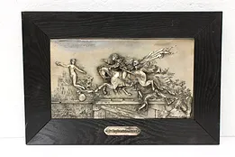 German Antique "The Pursuit of Happiness" Embossed Wall Plaque #43946