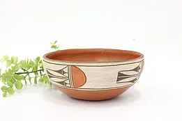 Native American Antique Santo Domingo Pueblo Pottery Chili Bowl #44204