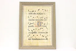 Music Manuscript 15th Century Antique Score, Hand Painted Vellum #43830
