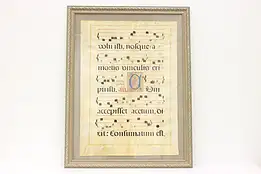 Music Manuscript 15th Century Antique Score, Hand Painted Vellum #43830