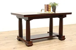 Empire Antique Mahogany Hall or Library Table, Office Desk, Royal #43960
